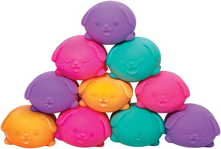 Schylling NeeDoh Teenie Funky Pups - Sensory Squeeze Toy - Contains 3 Mini Groovy Globs - 1.5 Wide - Color May Vary (Pack of 1) - Image 2