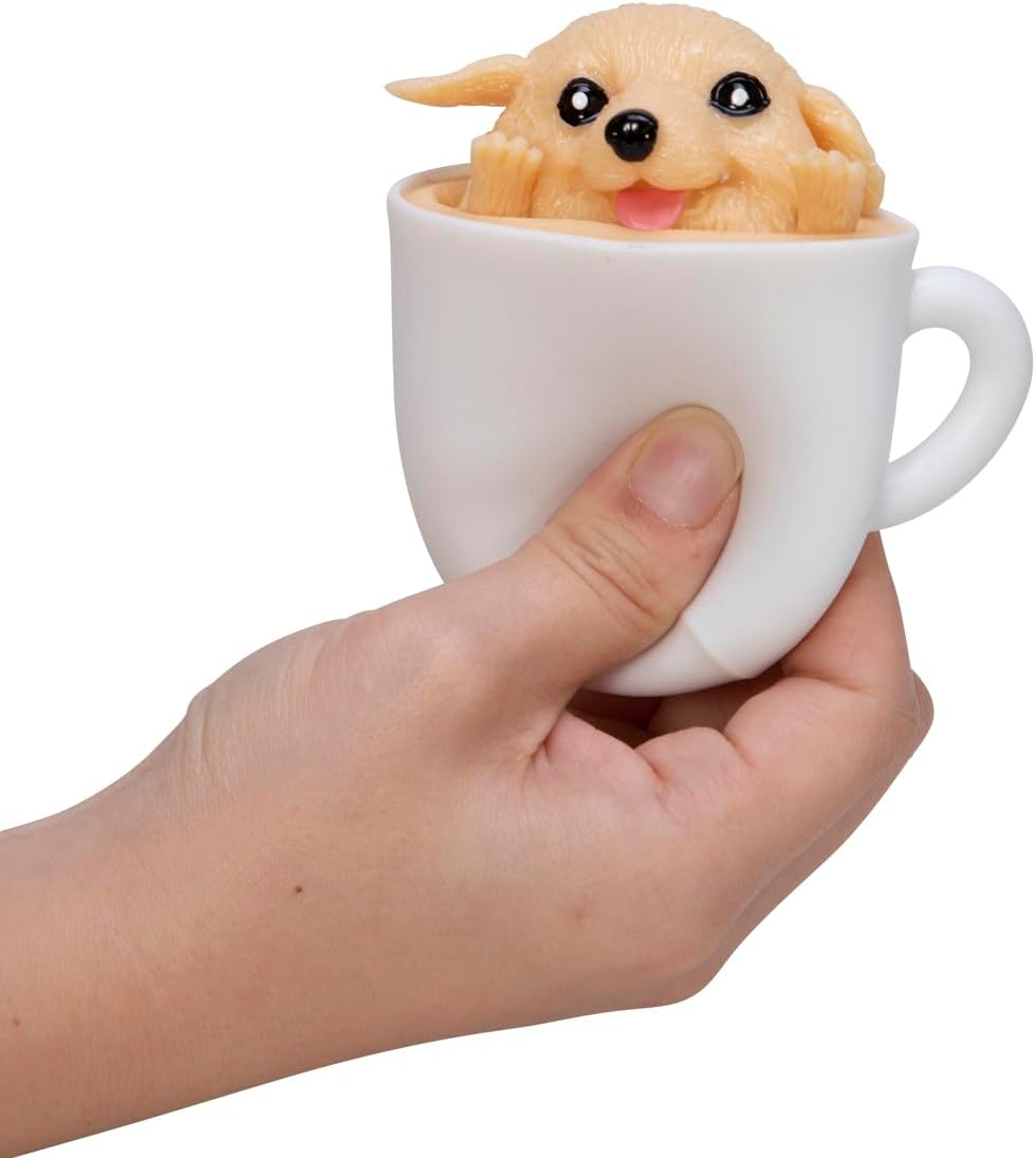 Schylling Pup in a Cup - Squeeze to Reveal Adorable Caffeine-Themed Companions - Style May Vary (Pack of 1) - Image 4