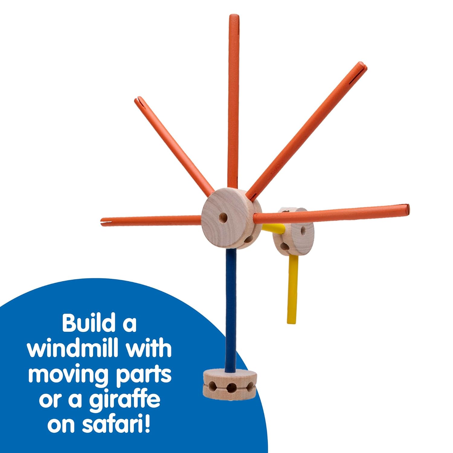 Schylling MKT Super Makit Classic Wood Construction Toy. 3+ years. 70-Pieces (1 EA) - Image 4