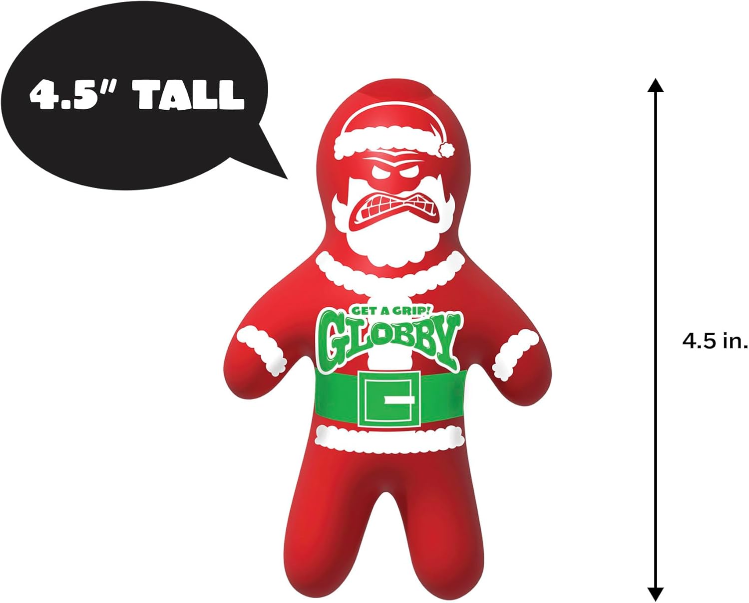 Schylling Santa Globby - Sensory Toy with a Tough Squish - Get a Grip with a Santa-Themed Squeeze - Ages 3 and Up - One Santa - Image 4