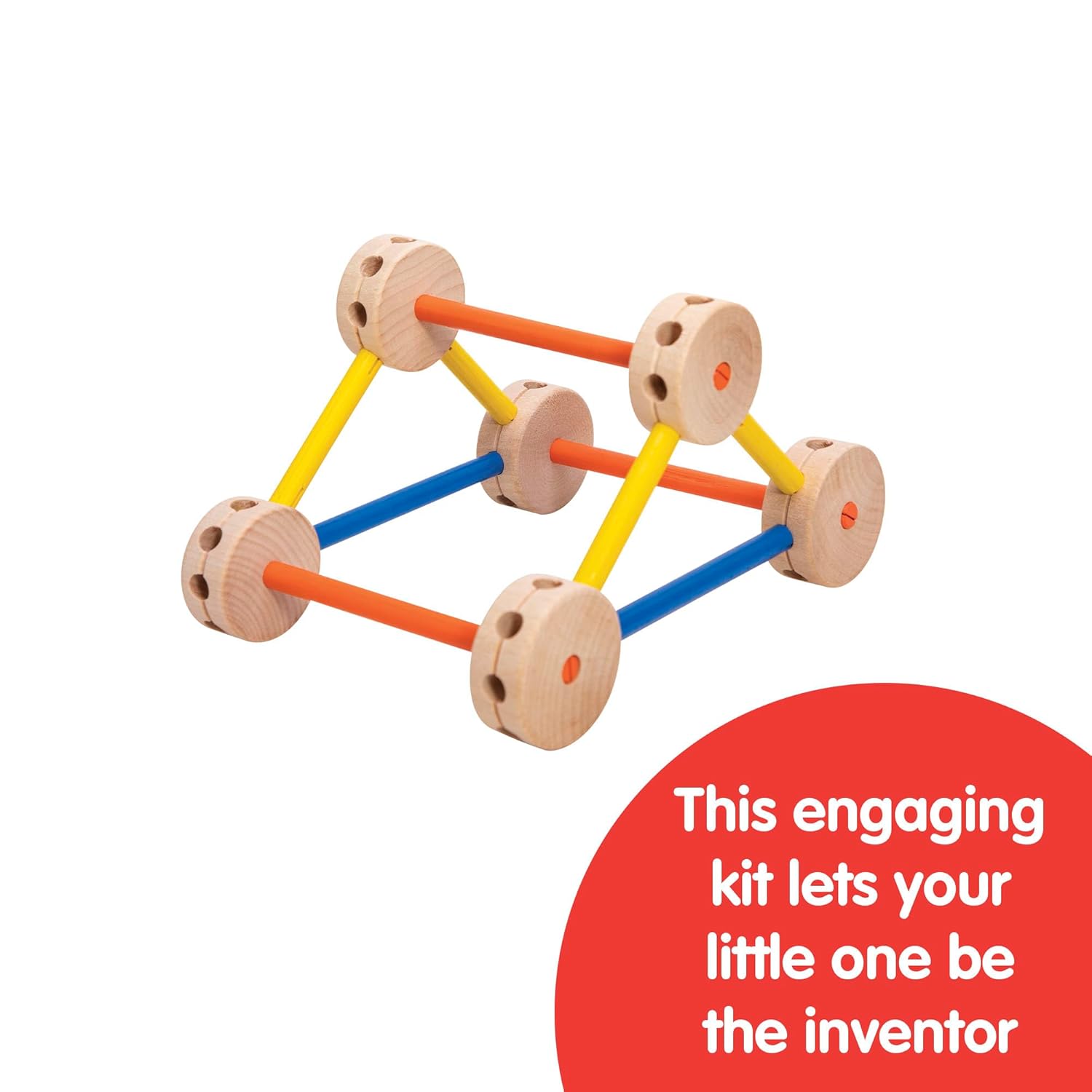 Schylling MKT Super Makit Classic Wood Construction Toy. 3+ years. 70-Pieces (1 EA) - Image 7