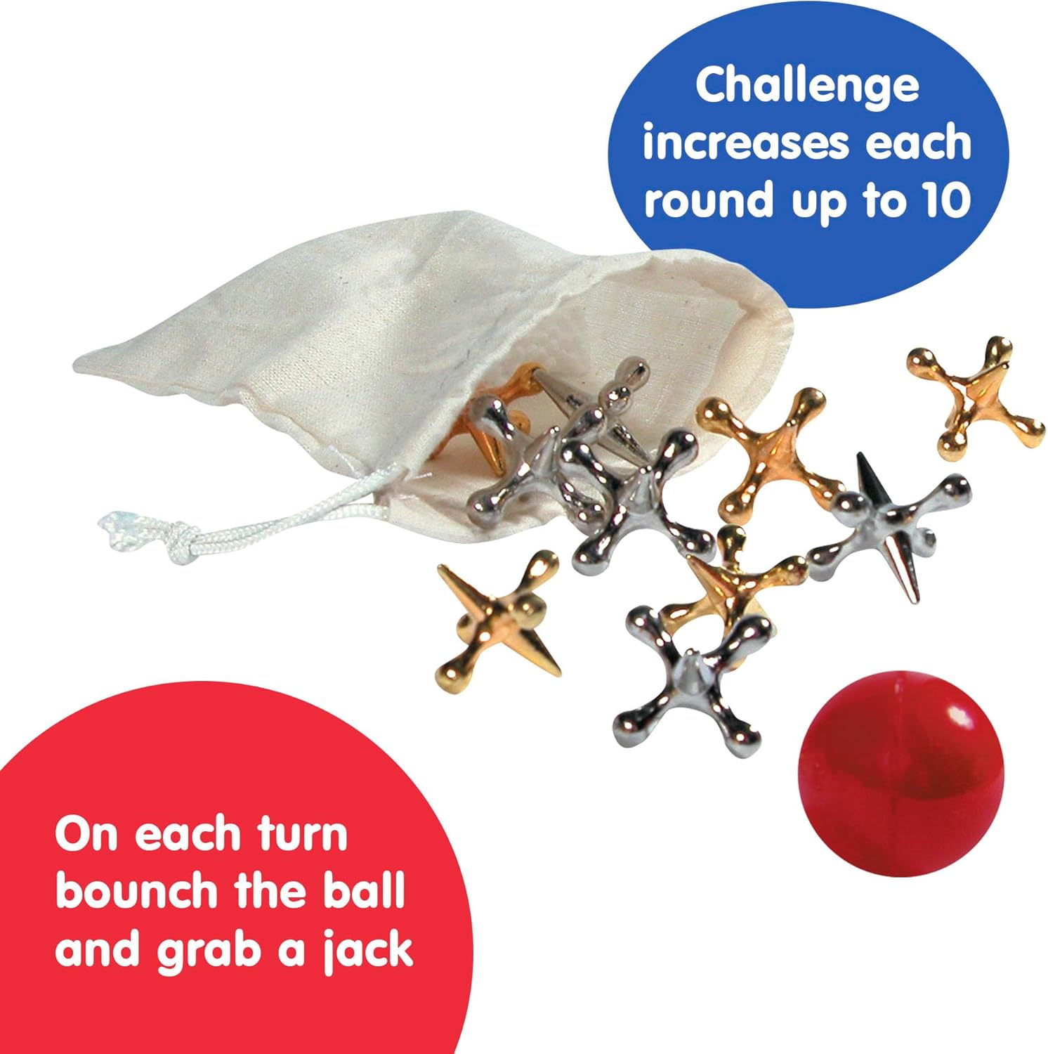 Metal Jacks and Rubber Ball Set - Image 4