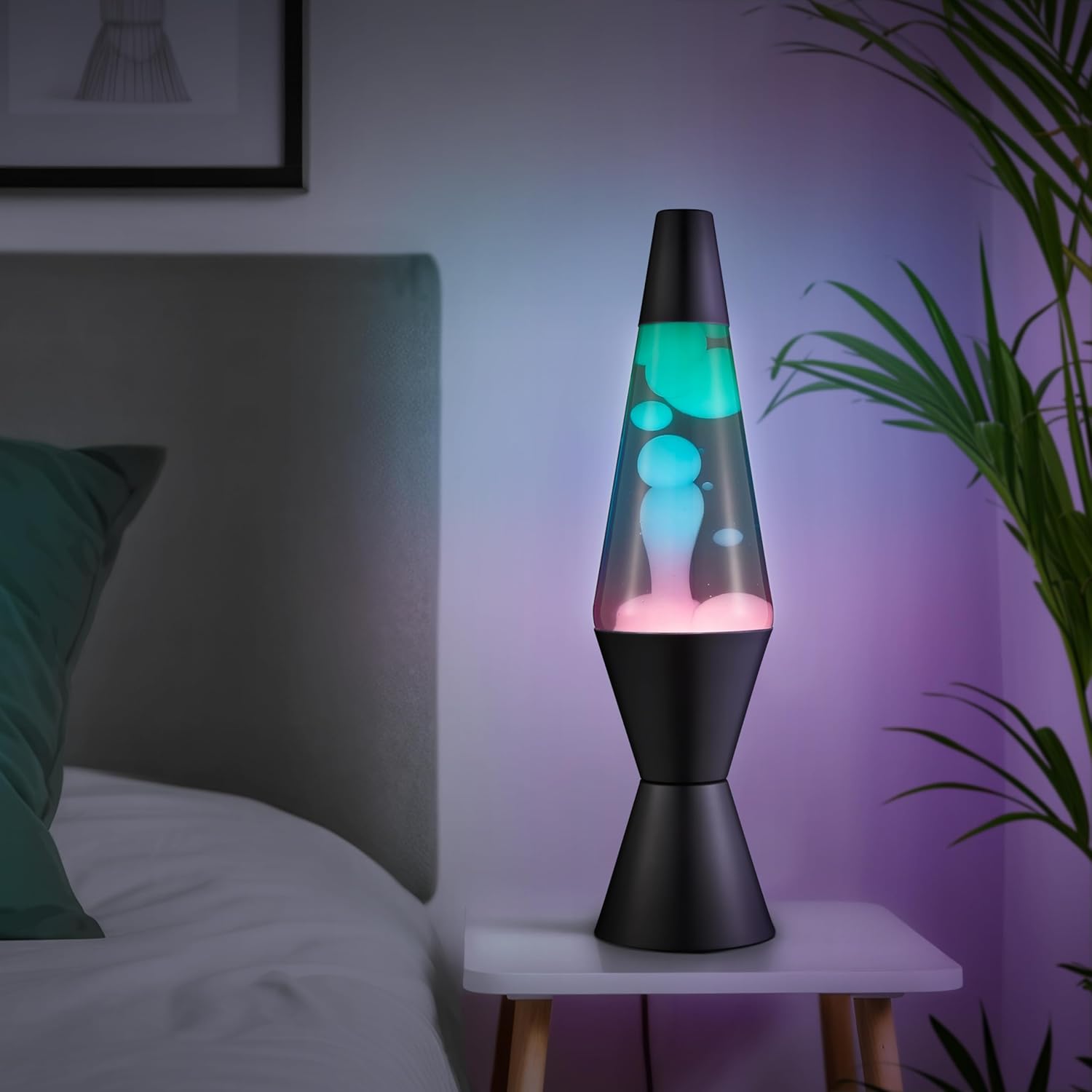 The Original Lava? Lamp - 14.5 Gunmetal Grey - Classic Liquid Motion Lamp - Tri-Colored Green/Blue/Purple - Item #2098 (Amazon Exclusive) - Image 4