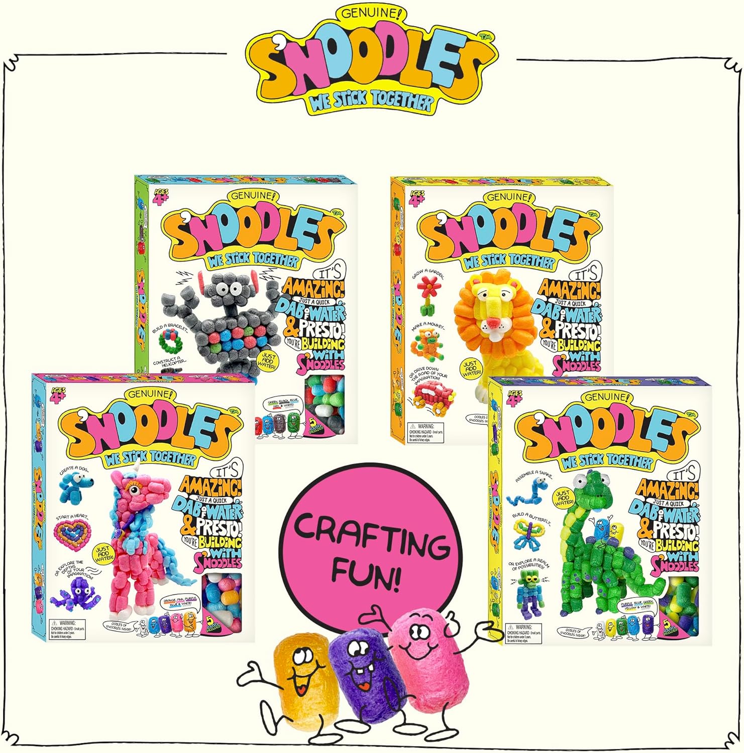 Schylling S-Noodles - Creative Building Craft Kit - Just Add Water - Ages 4 and Up - One Kit - Image 7